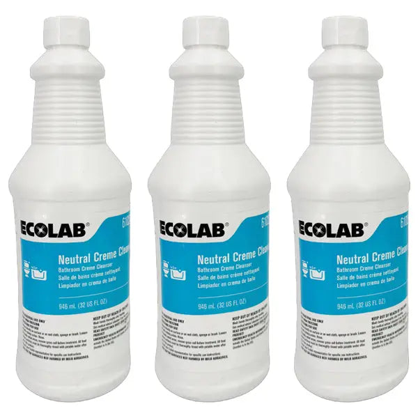3 Pack - Ecolab Neutral Creme Multi-Purpose Cleanser 32oz 6102087 Ecolab